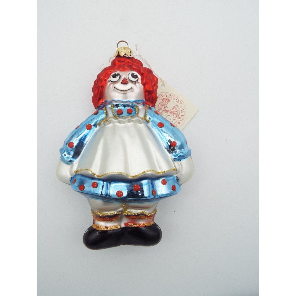 #47 - Kurt Adler Polonaise Raggedy Ann Glass Ornament 1997 - Picture 2 of 3